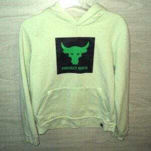 Under Armour Project Rock Hoodie Boy's Size Youth Large Loose Mint Green DEFECTS